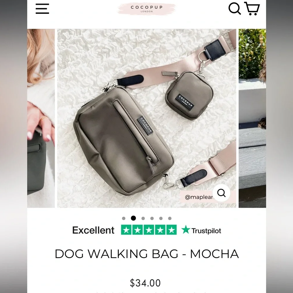 Cocopup London Dog Walking Bag - Mocha